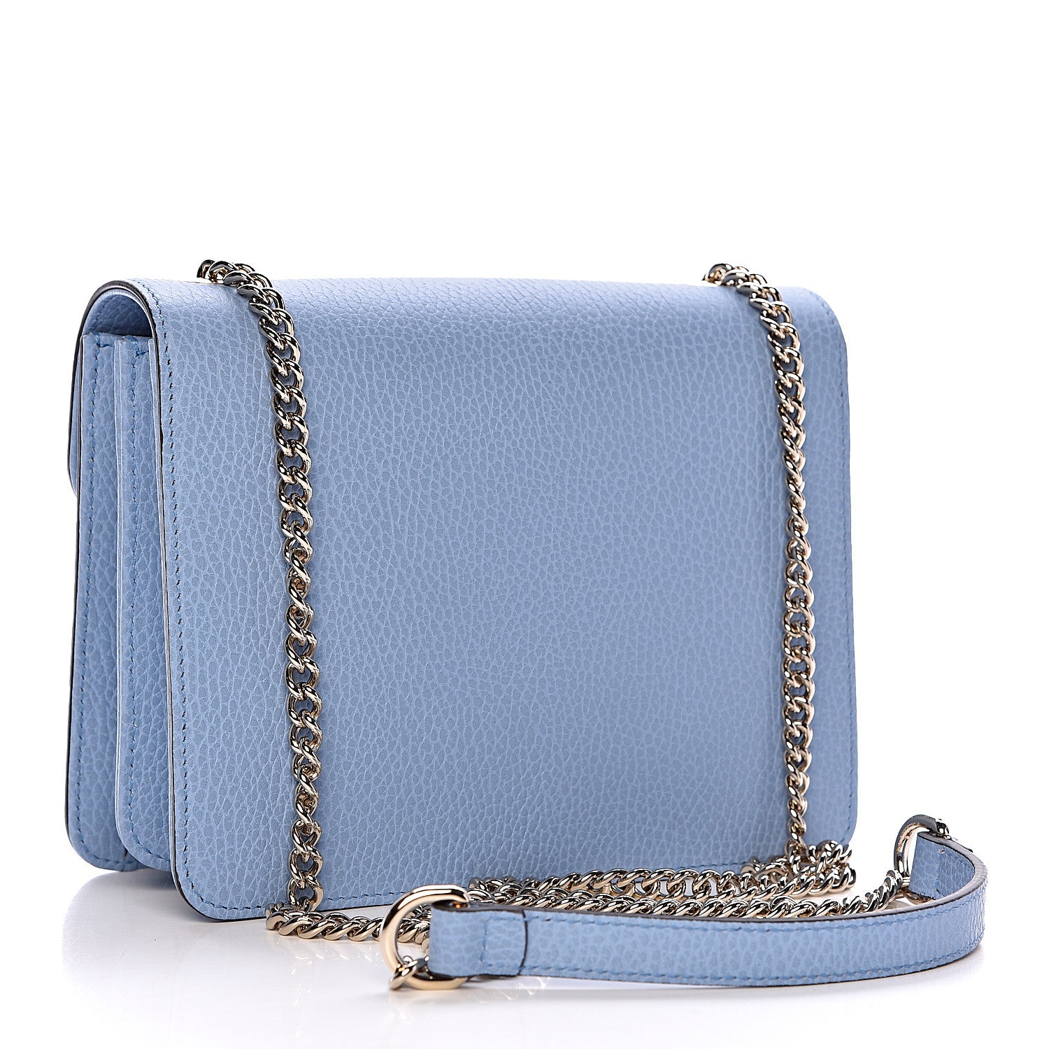 Gucci Dollar Calfskin Small Interlocking G Shoulder Bag Mineral Blue 3 of 11