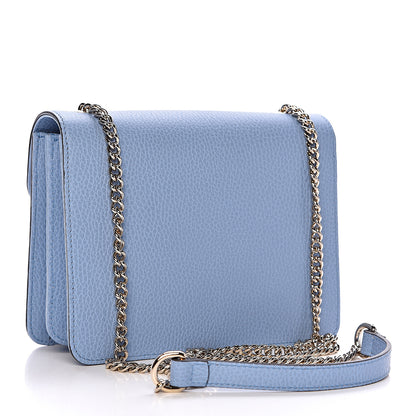 Gucci Dollar Calfskin Small Interlocking G Shoulder Bag Mineral Blue 3 of 11