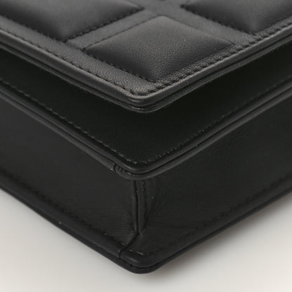 Christian Dior Ultra Matte Calfskin Diorama Wallet on Chain Pouch Black 8 of 9