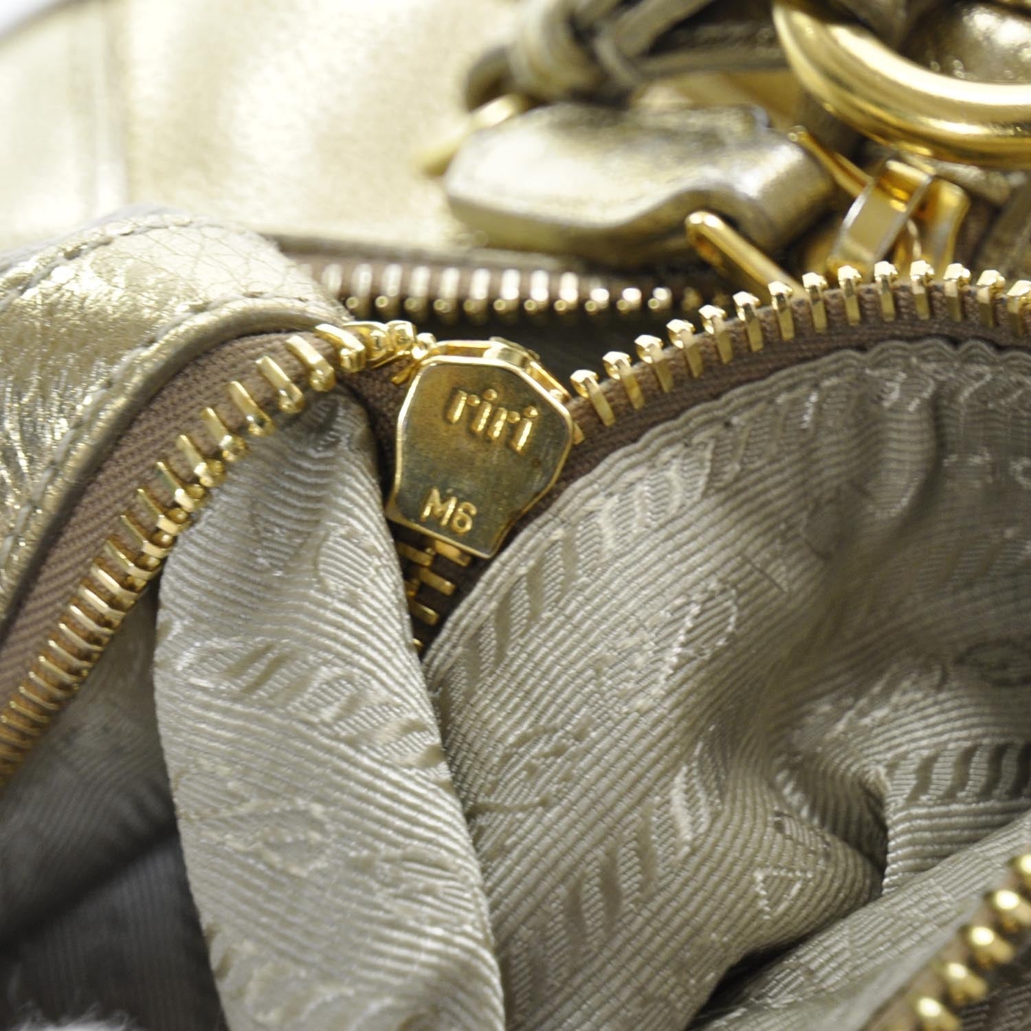 Prada Vitello Daino Hobo Gold 10 of 11