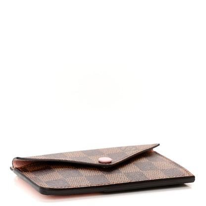 Louis Vuitton Damier Ebene Recto Verso Card Holder Rose Ballerine 4 of 11