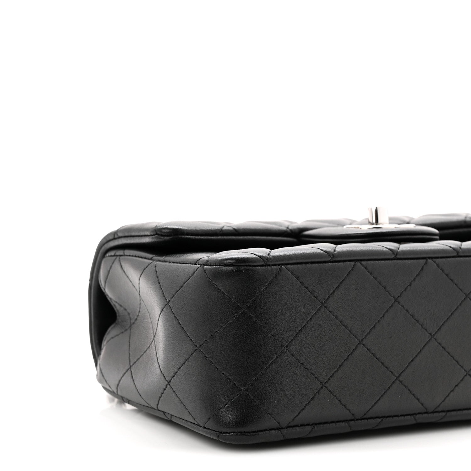 Chanel Lambskin Quilted Mini Rectangular Flap Black 9 of 11