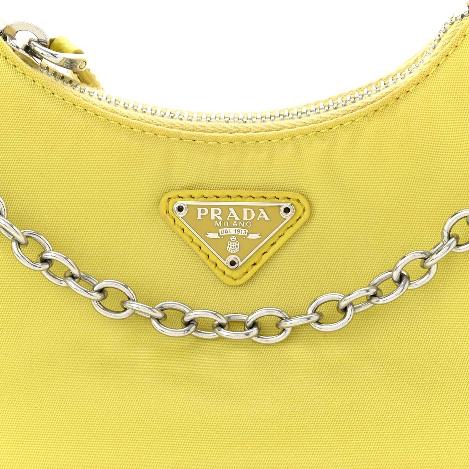 Prada Tessuto Nylon Saffiano Mini Re-Edition 2000 Shoulder Bag Ananas 7 of 10
