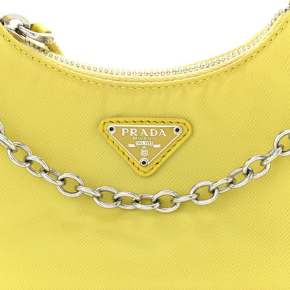 Prada Tessuto Nylon Saffiano Mini Re-Edition 2000 Shoulder Bag Ananas 7 of 10