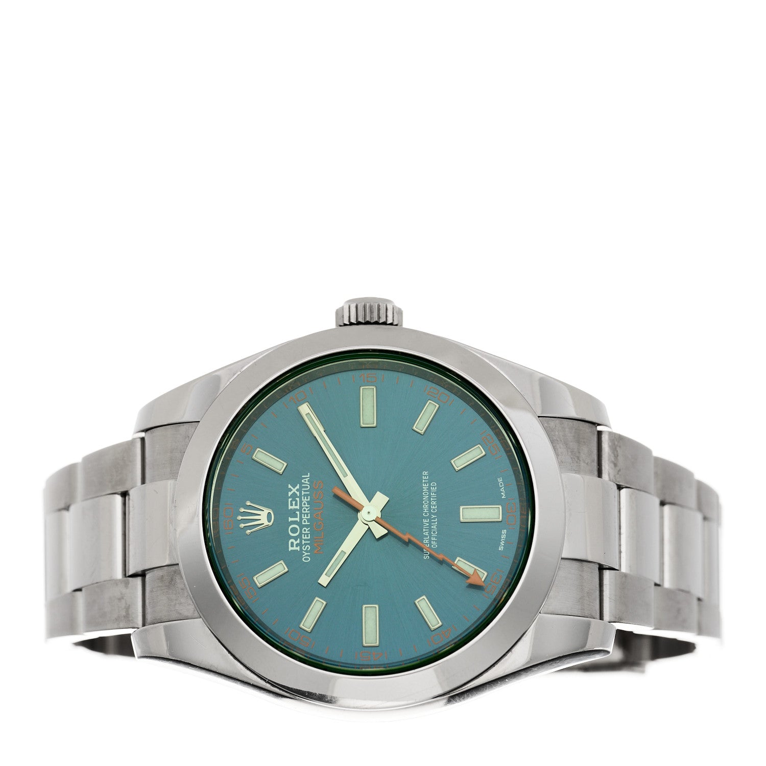 Rolex Stainless Steel 40mm Oyster Perpetual Milgauss Watch Z-Blue 116400GV 2 of 5