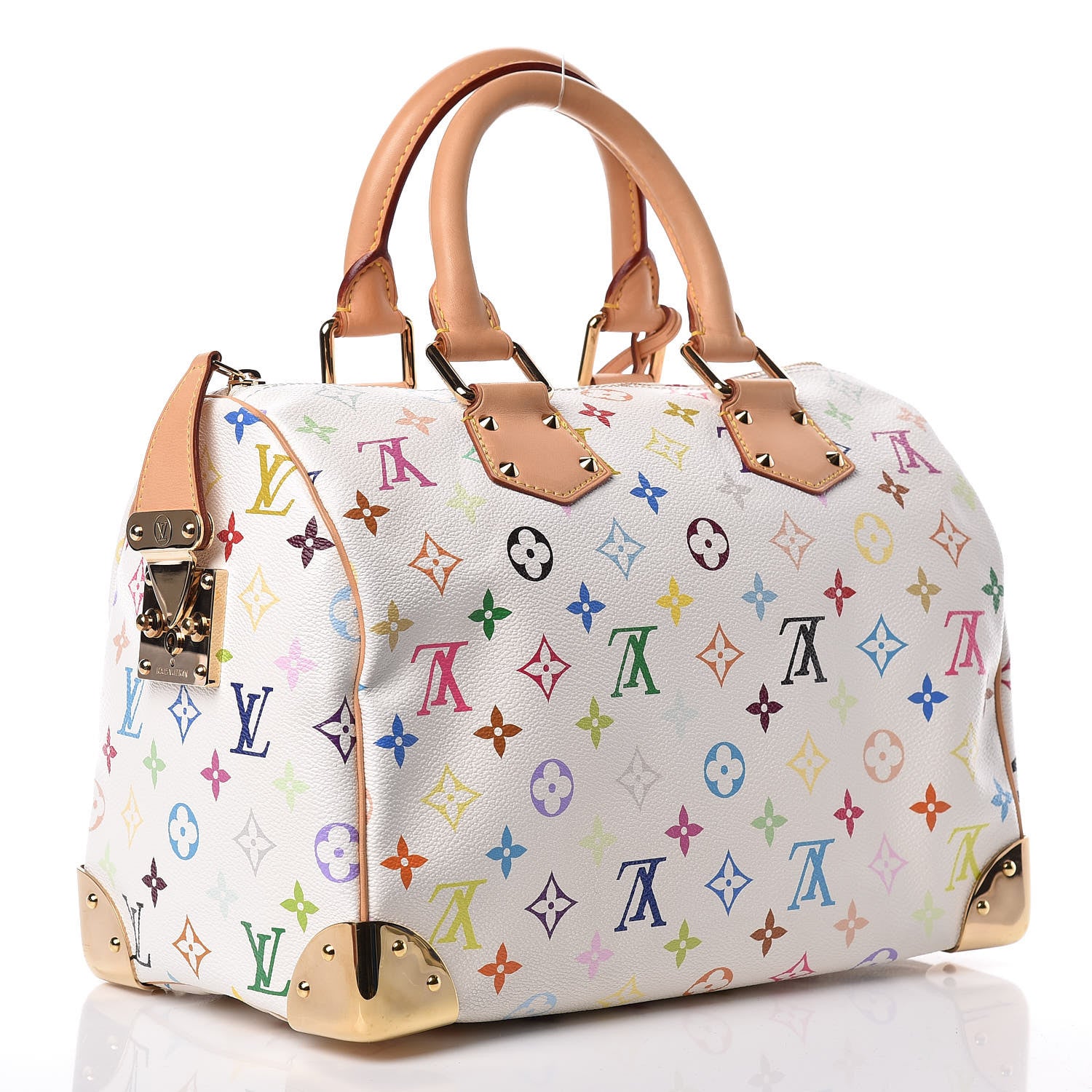 Louis Vuitton Monogram Multicolor Speedy 30 White 3 of 9