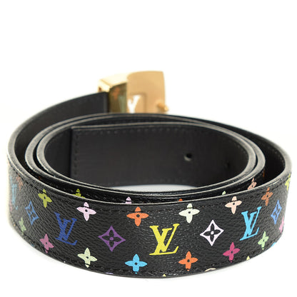 Louis Vuitton Monogram Multicolor LV Cut Reversible Belt 90 36 Black 3 of 10