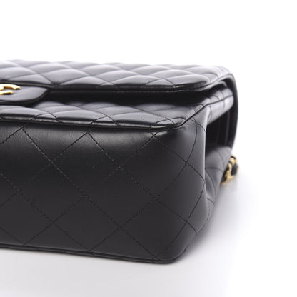 Chanel Lambskin Quilted Jumbo Double Flap Black 12 of 13