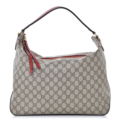 Gucci GG Supreme Monogram Large Linea A Hobo Red 1 of 10