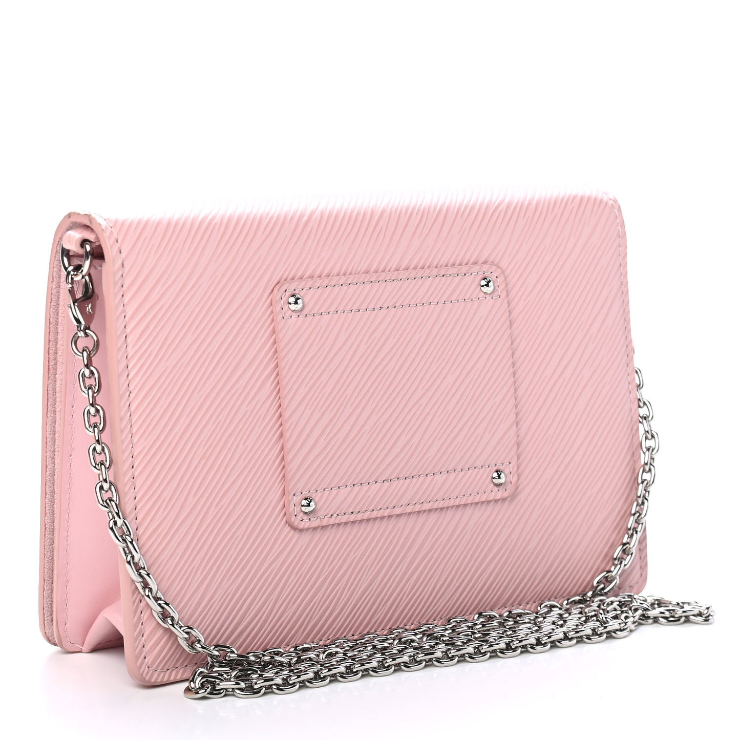 Epi Twist Belt Chain Wallet Rose Ballerine