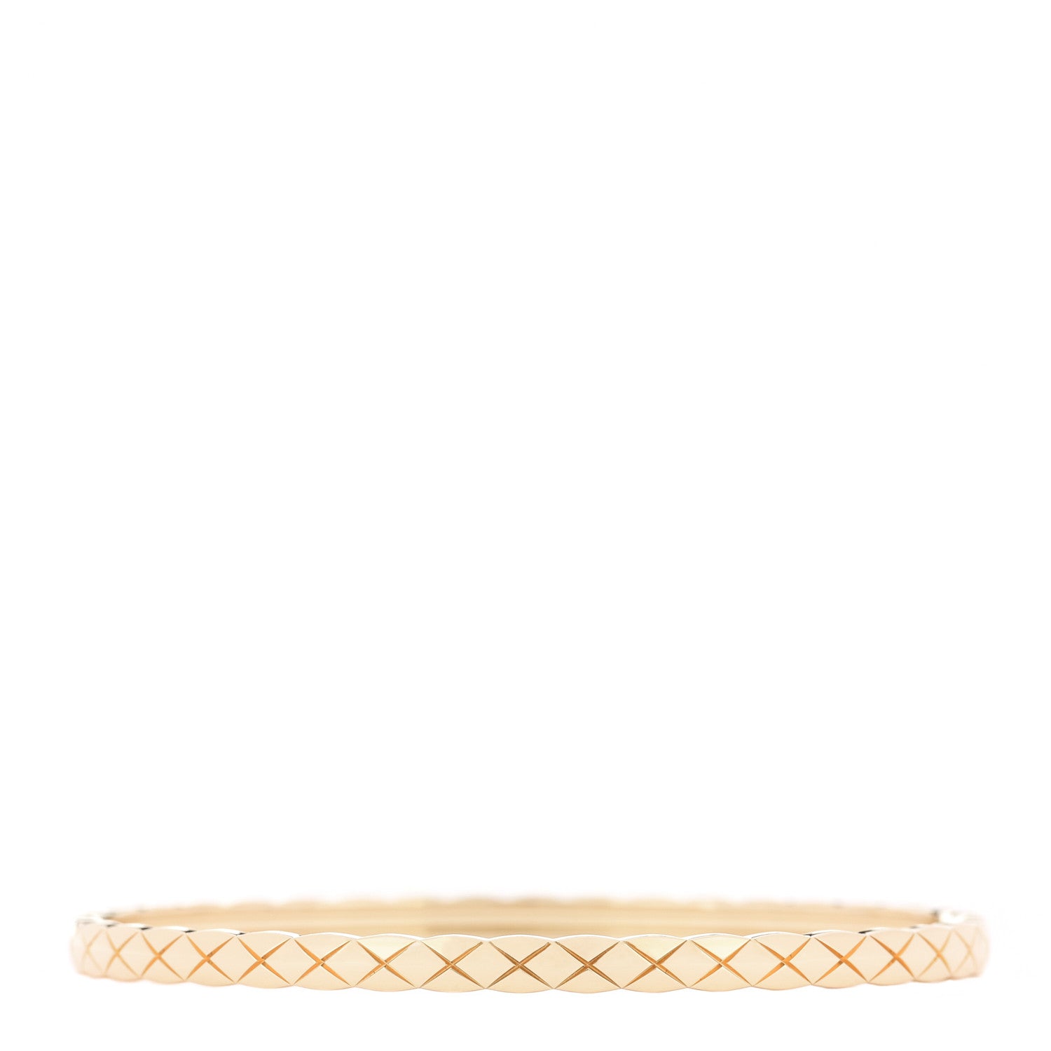 Chanel 18K Yellow Gold Mini Coco Crush Bangle Bracelet M 2 of 5