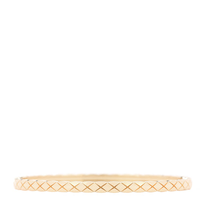 Chanel 18K Yellow Gold Mini Coco Crush Bangle Bracelet M 2 of 5