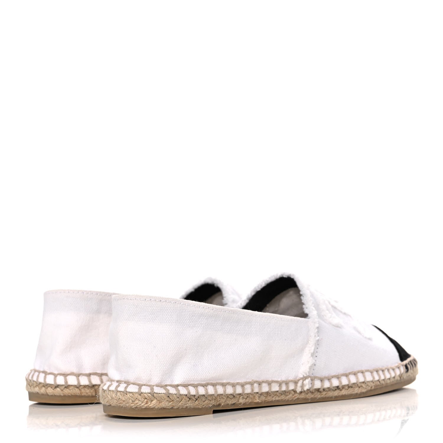 Chanel Linen CC Espadrilles 41 White Black 4 of 8