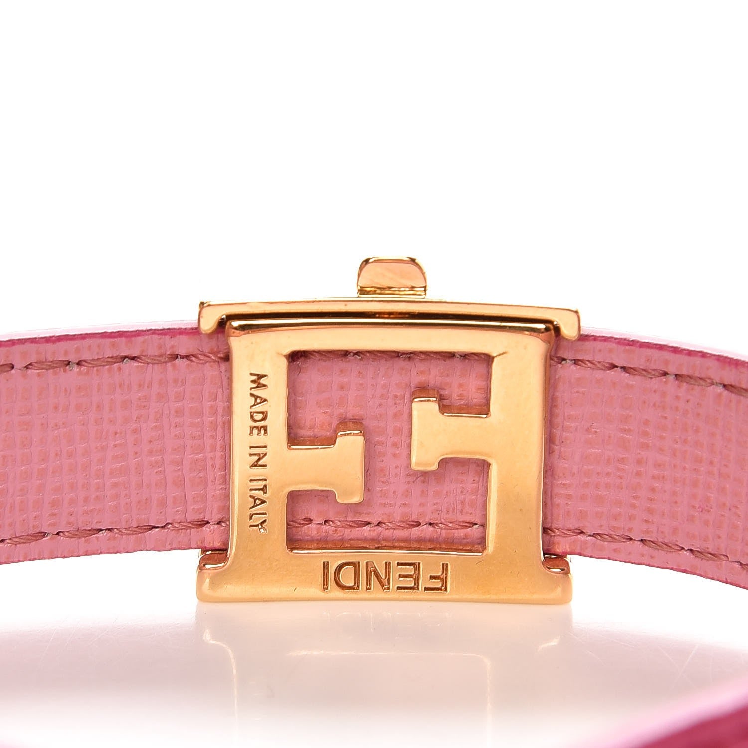Fendi Vitello Elite FF Reversible Bracelet Magenta 4 of 6