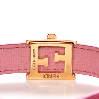 Fendi Vitello Elite FF Reversible Bracelet Magenta 4 of 6