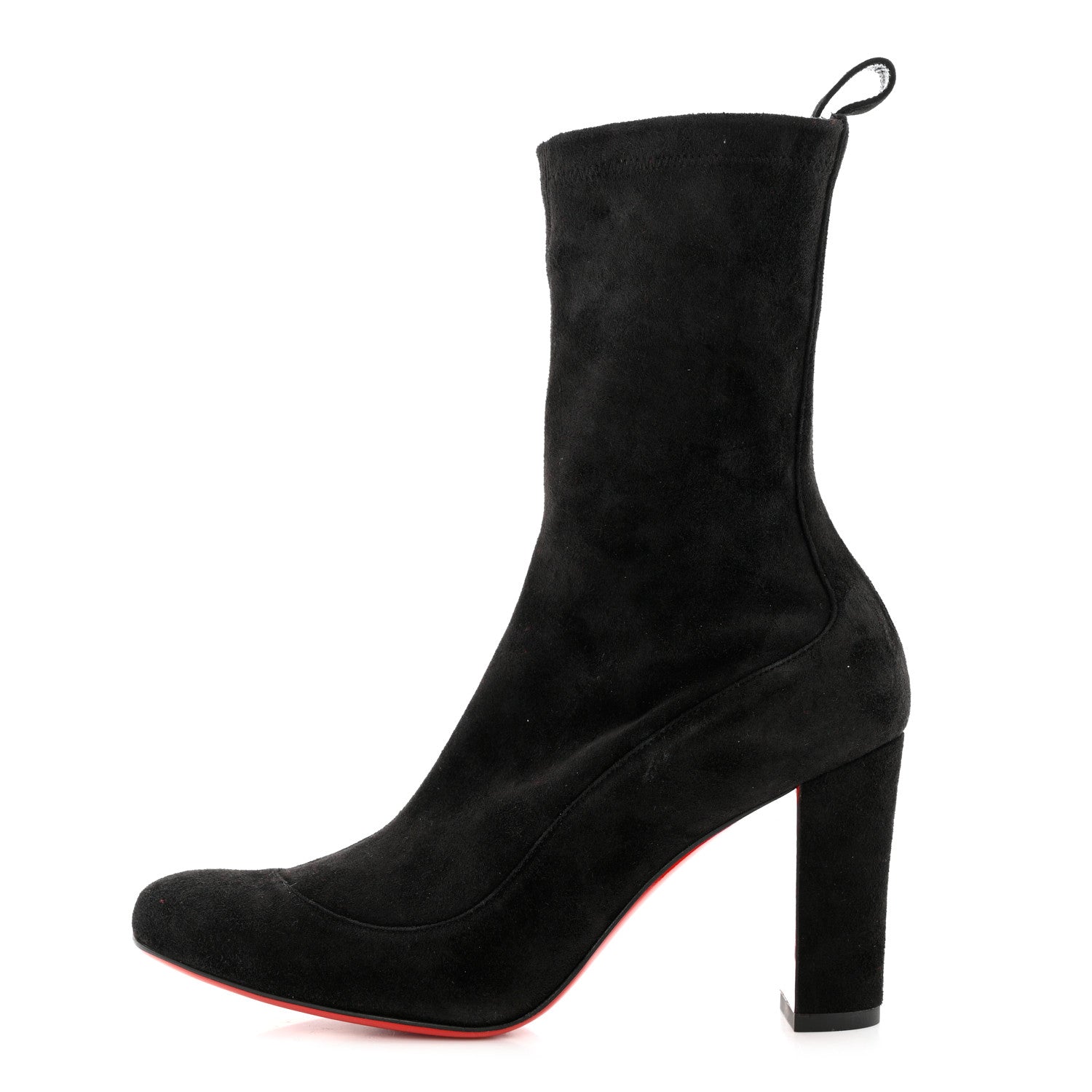 Christian Louboutin Veau Velours Stretch Gena 85 Bootie 35.5 Black 1 of 7