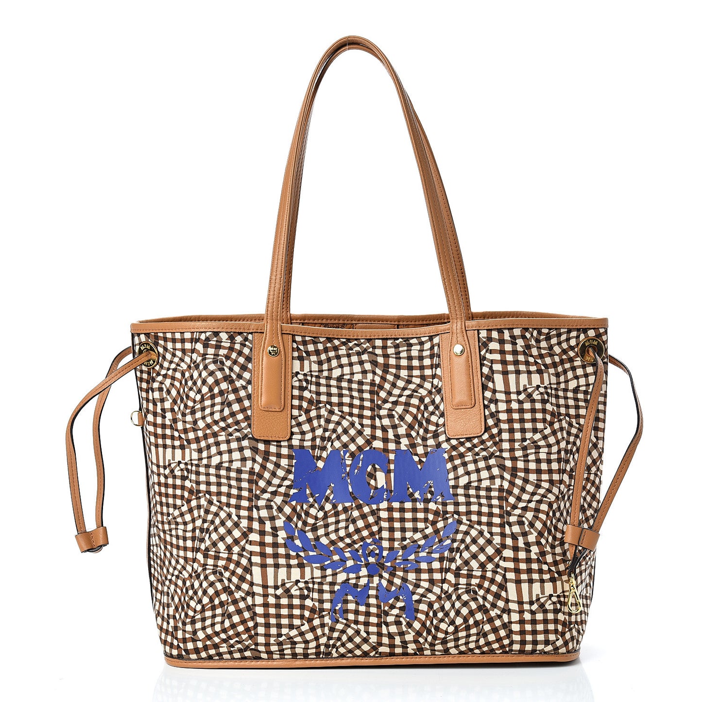 Visetos Medium Liz Reversible Shopper Tote Cognac
