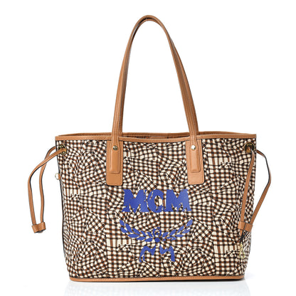 MCM Visetos Medium Liz Reversible Shopper Tote Cognac 2 of 15