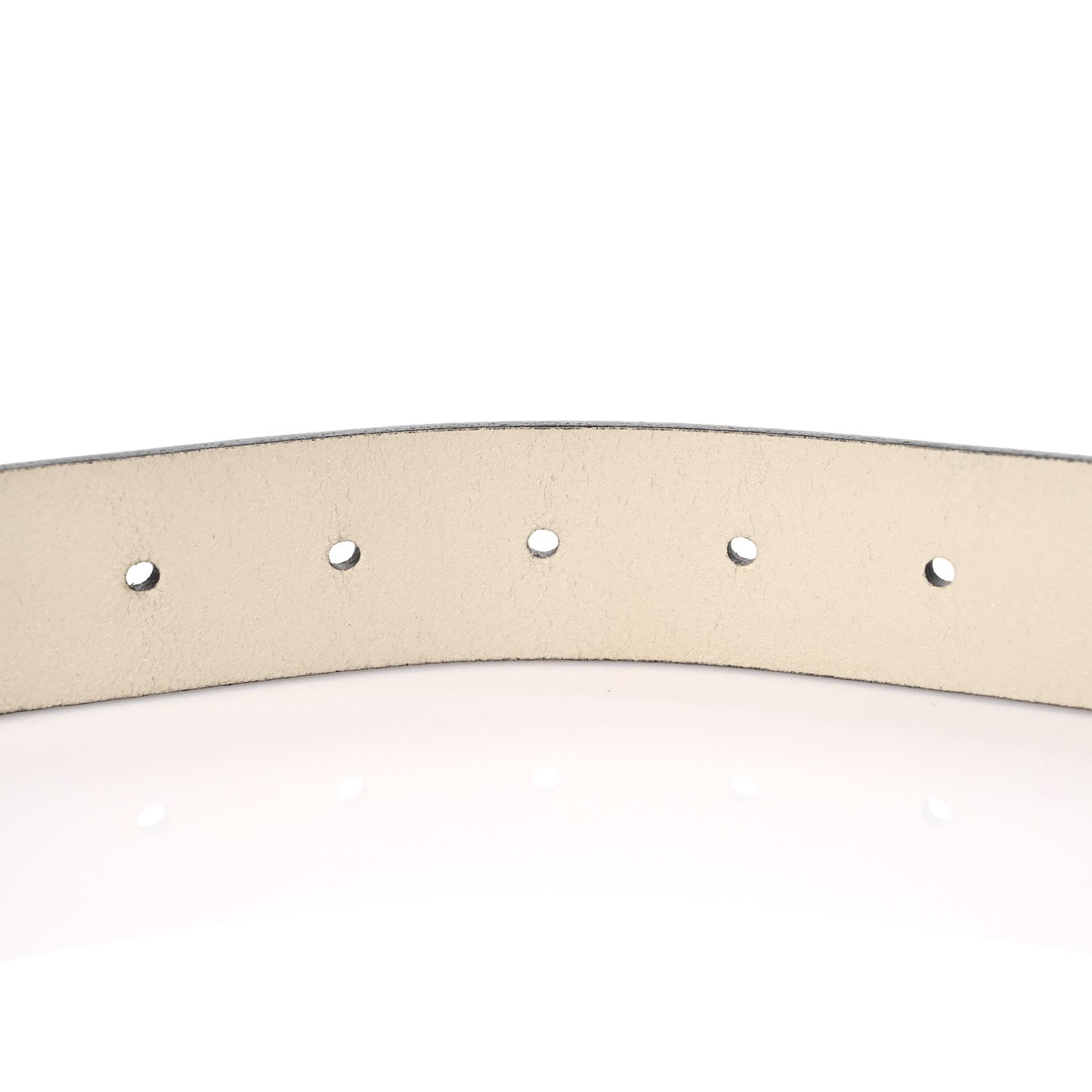 Margaux Calfskin Studded Interlocking G 30mm Belt 80 32 Mystic White
