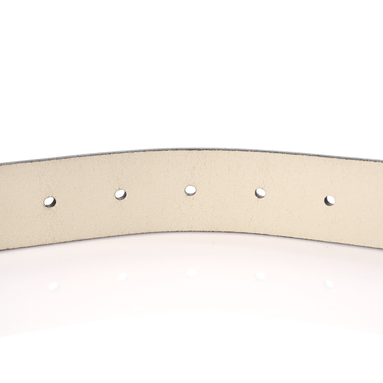 Gucci Margaux Calfskin Studded Interlocking G 30mm Belt 80 32 Mystic White 4 of 5