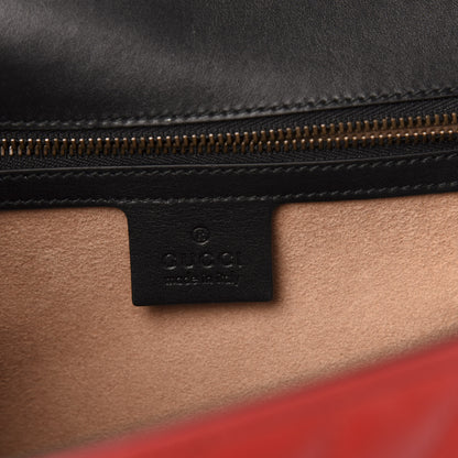 Gucci Calfskin Bamboo Trapuntata Queen Margaret Top Handle Bag Blue Agata Hibiscus Red Mystic White Sugar Pink 7 of 14