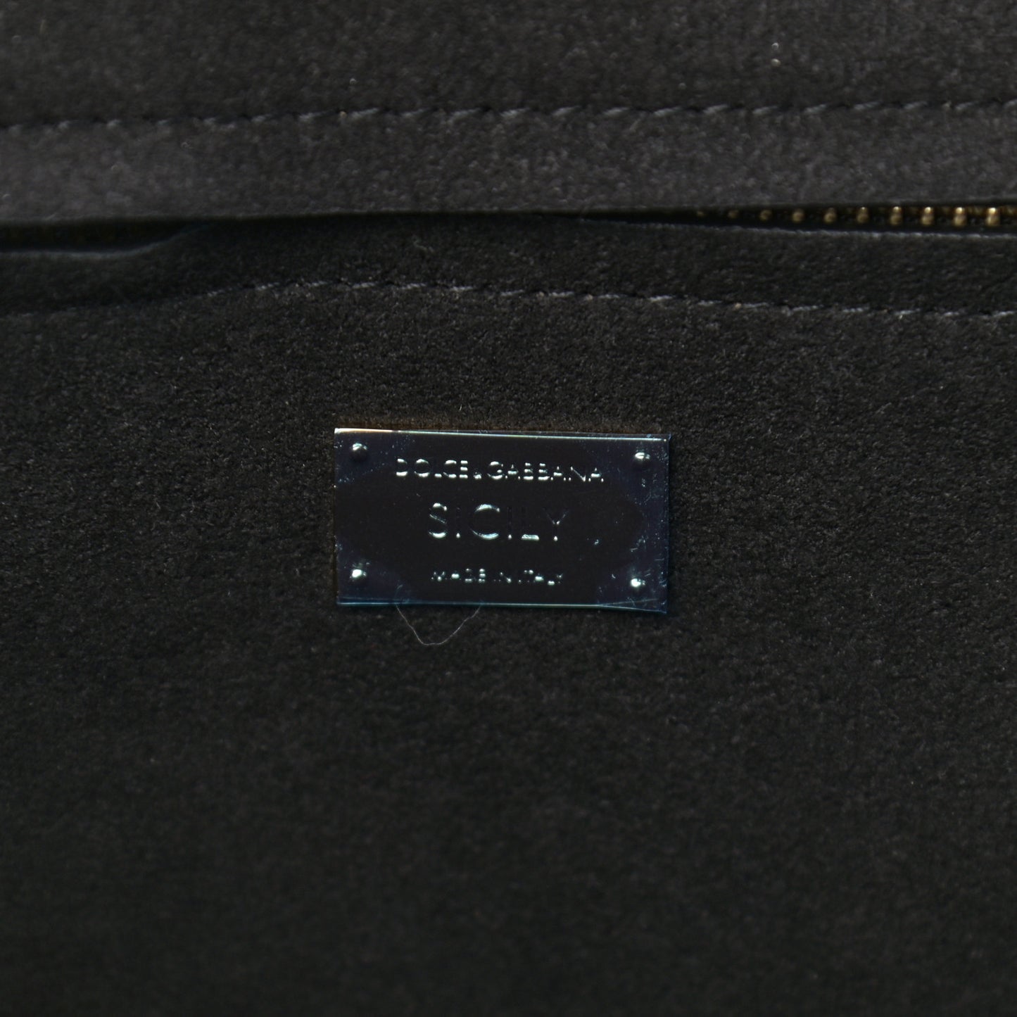 Velvet Leopard Print Miss Sicily Satchel Black