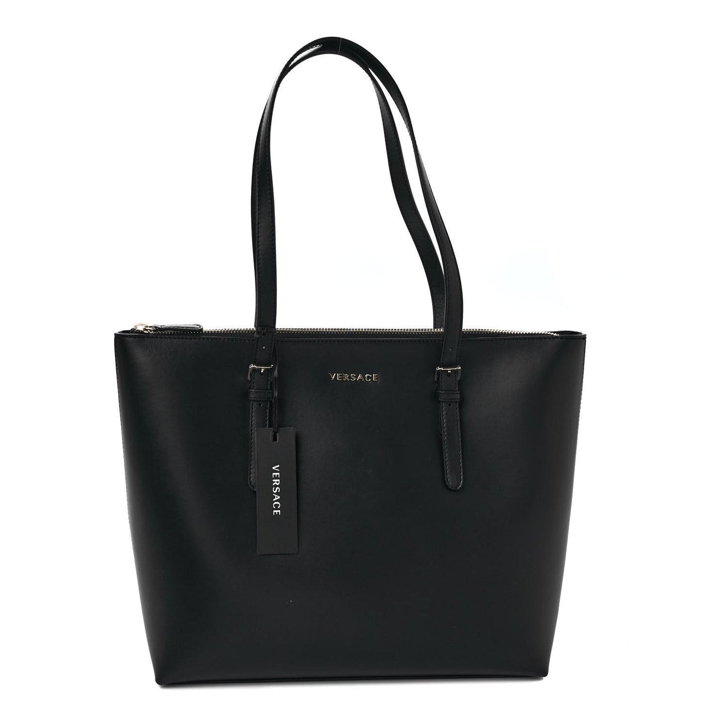 Calfskin Shopping Tote Black