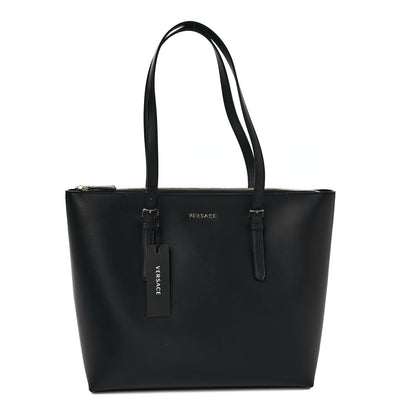 Versace Calfskin Shopping Tote Black 1 of 10