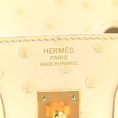 Hermes Ostrich Birkin 25 Beton 6 of 15