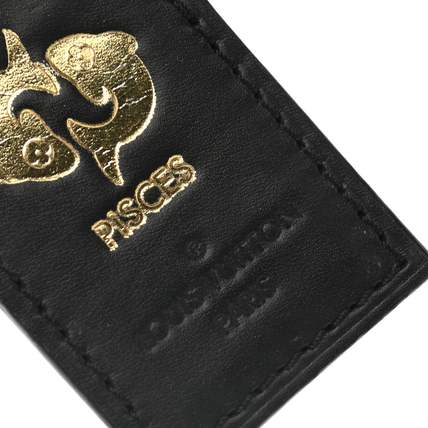 Calfskin Luggage Tag Black