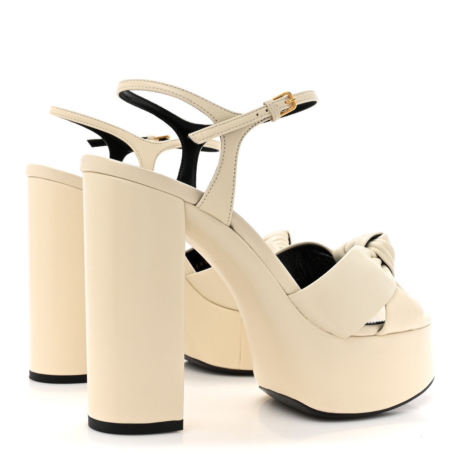 Saint Laurent Vendome Bianca 85 Platform Sandals 38 Pearl 5 of 9