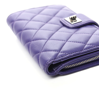 Chanel Lambskin Quilted Reissue Zipped Pocket Wallet Purple. 11 of 11