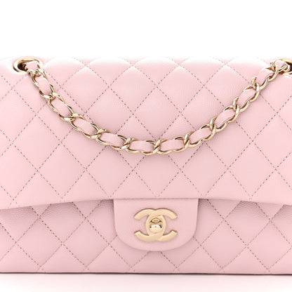 Chanel Caviar Quilted Medium Double Flap Light Pink 9 of 11
