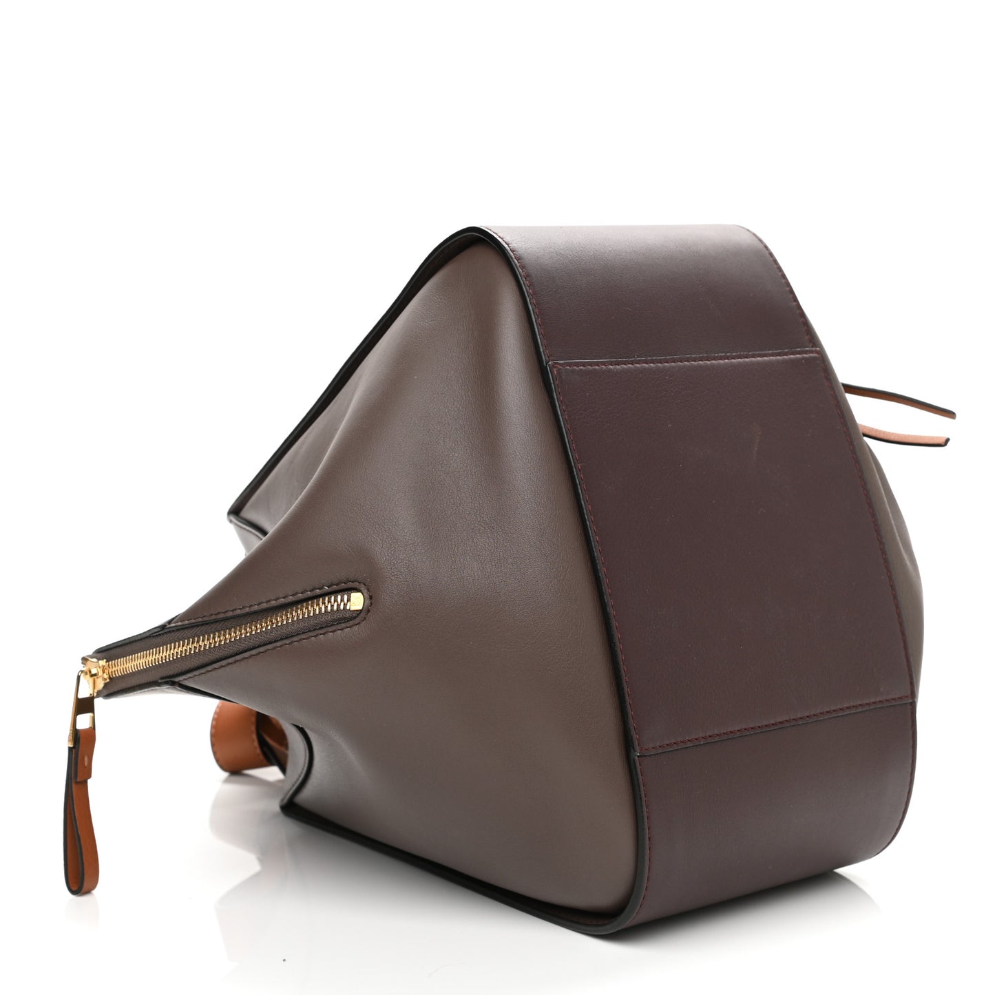 Calfskin Small Hammock Shoulder Bag Oxblood Tan
