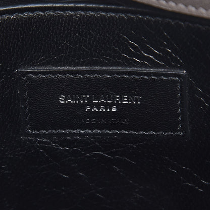 Saint Laurent Sheepskin Medium West Hollywood Monogram Fold-Over Bag Grey 7 of 8