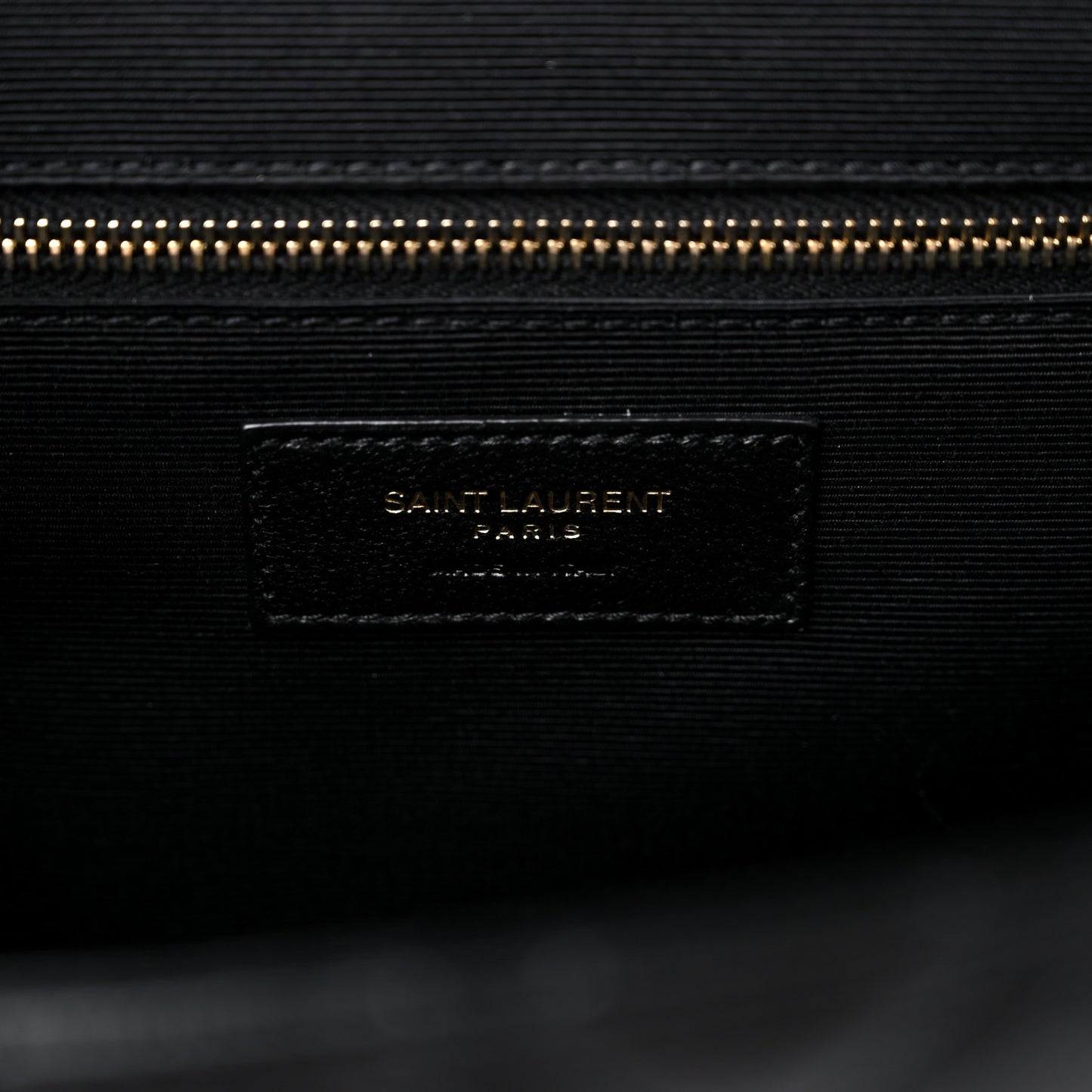 Grain De Poudre Textured Mixed Matelasse Large Triquilt Monogram Satchel Black