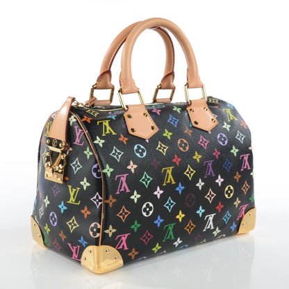 Louis Vuitton Monogram Multicolor Speedy 30 Black 3 of 10
