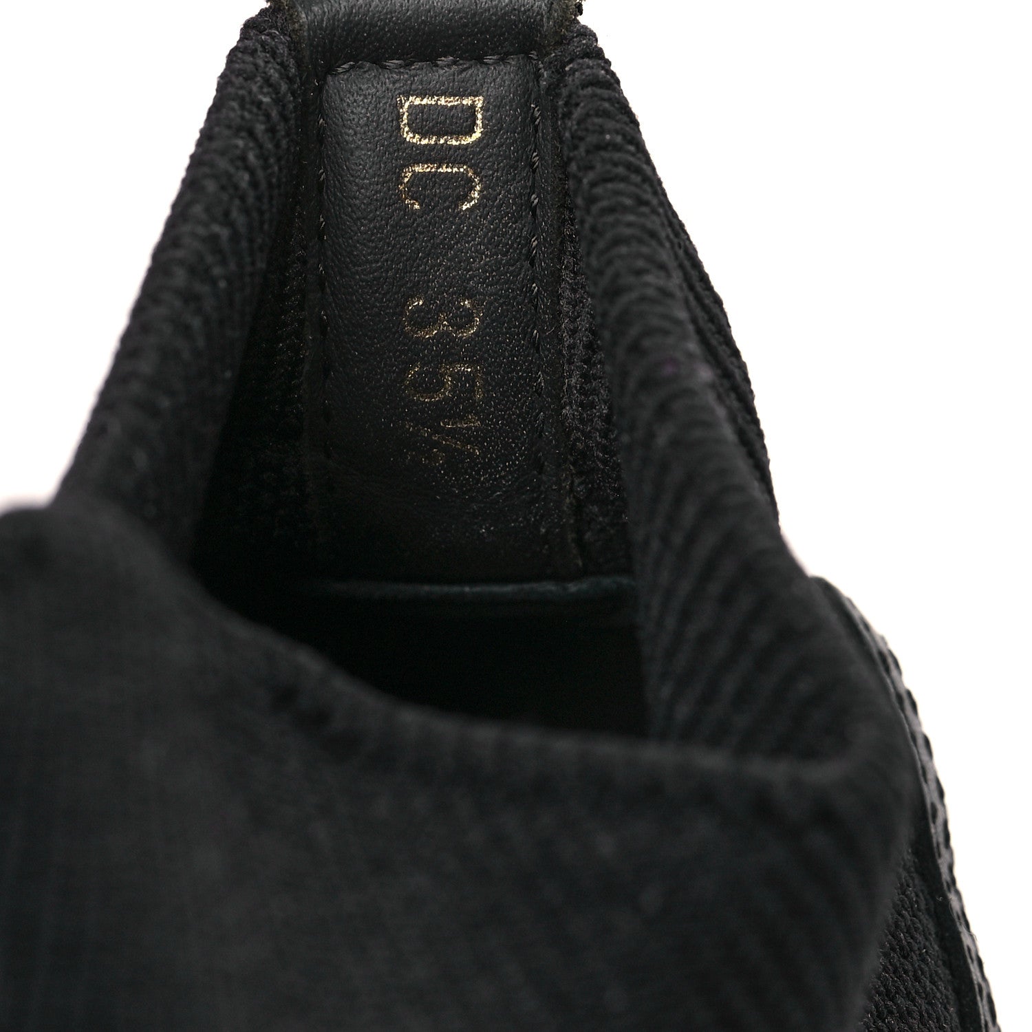 Christian Dior Technical Knit Calfskin Womens Walk'N'Dior High Top Sneakers 35.5 Black 8 of 8