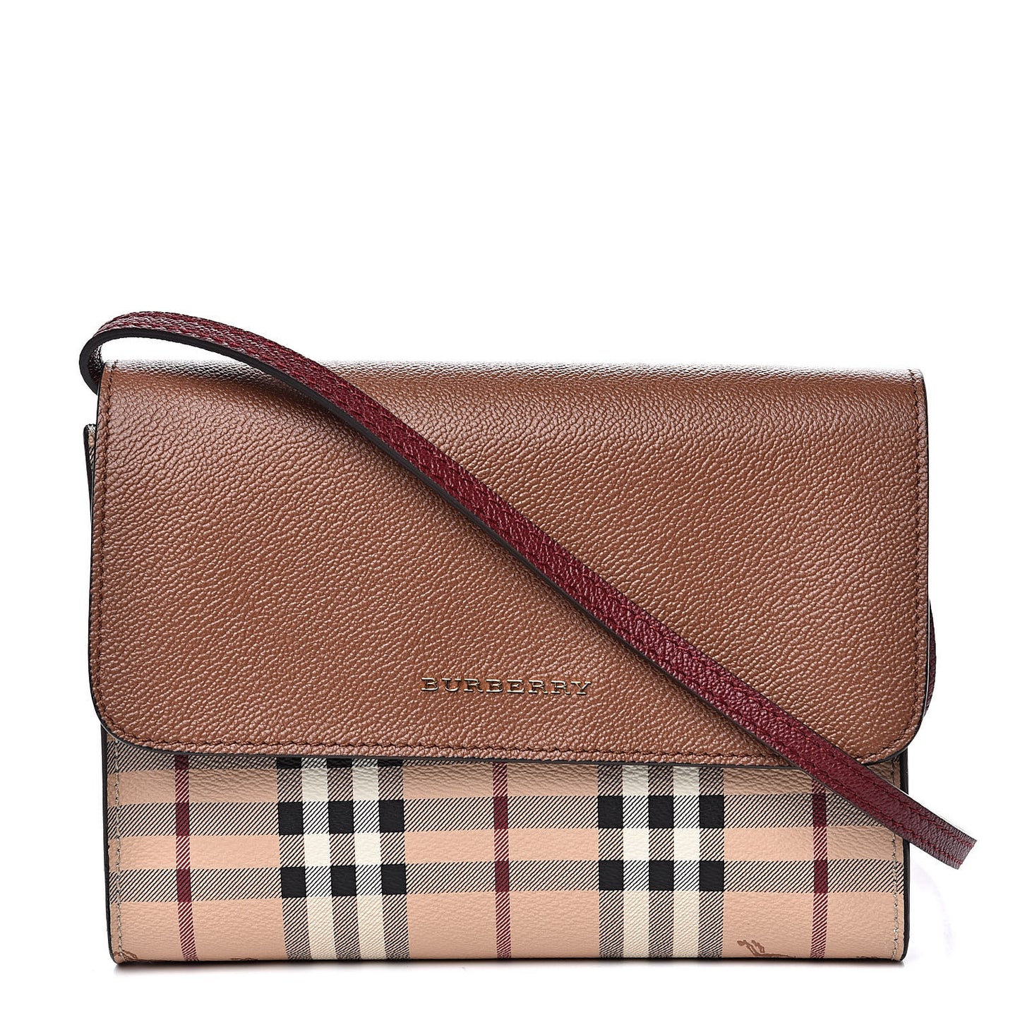 Haymarket Check Small Loxley Crossbody Bright Toffee