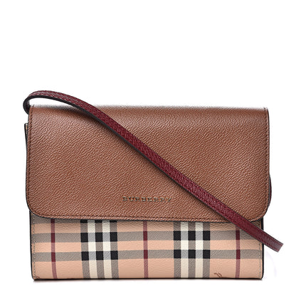 Burberry Haymarket Check Small Loxley Crossbody Bright Toffee 1 of 11