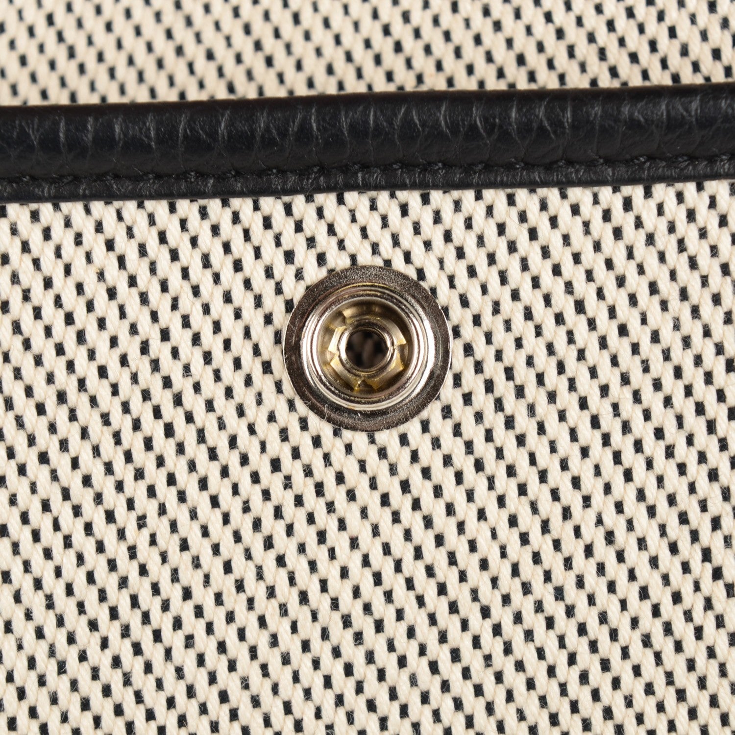 Hermes Toile Taurillon Clemence Evelyne III GM Ecru Black 10 of 14