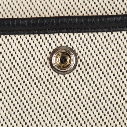 Hermes Toile Taurillon Clemence Evelyne III GM Ecru Black 10 of 14