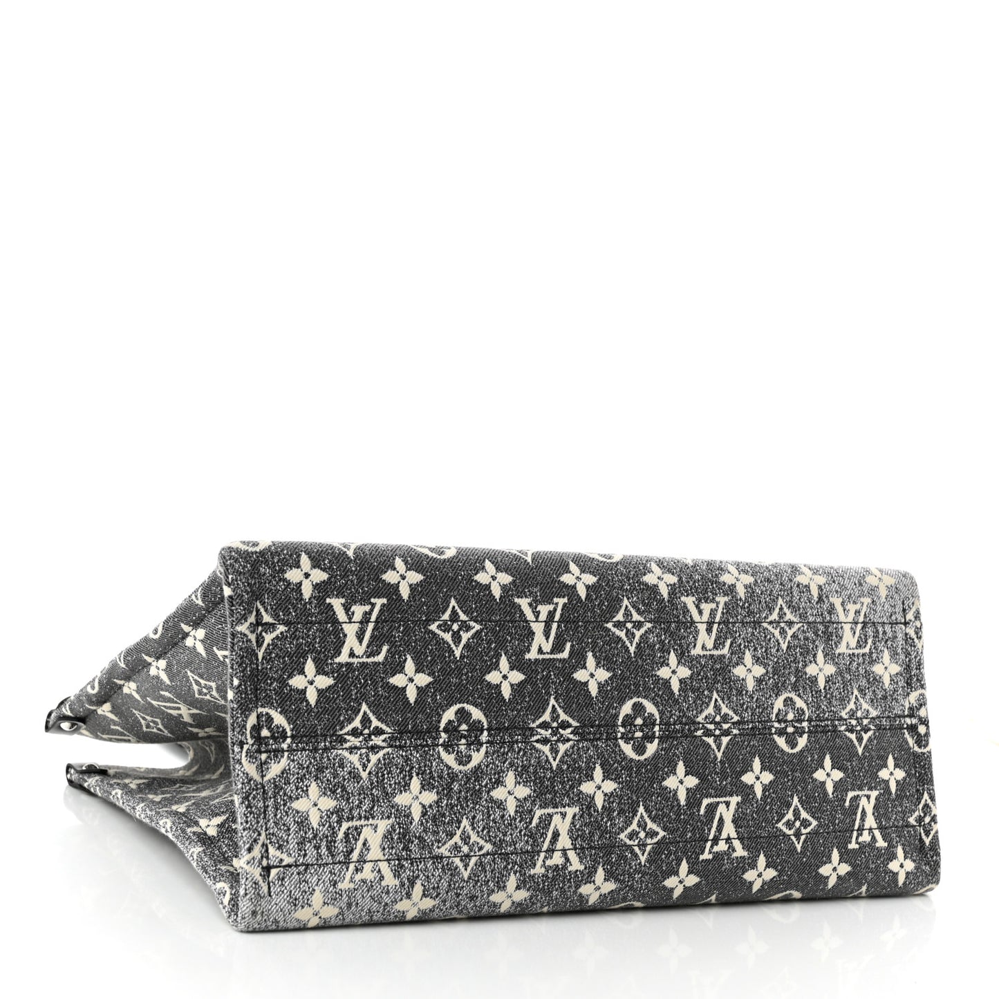 Monogram Jacquard Denim Onthego MM Black