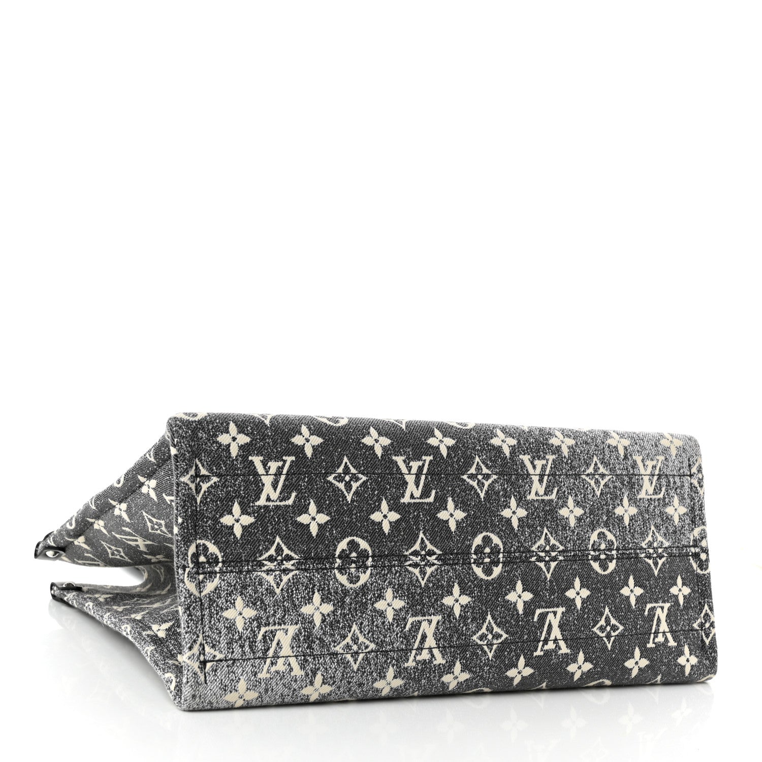 Louis Vuitton Monogram Jacquard Denim Onthego MM Black 3 of 9