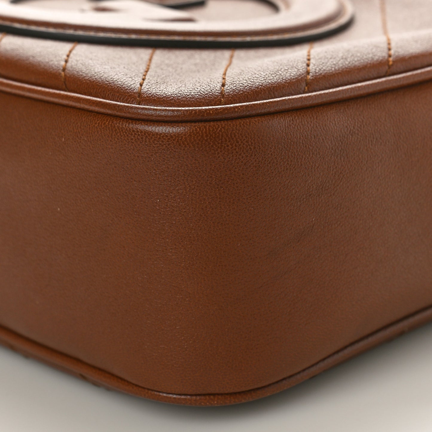Sakai Be Green Calfskin Diagonal Stitched Small Blondie Shoulder Bag Cuir