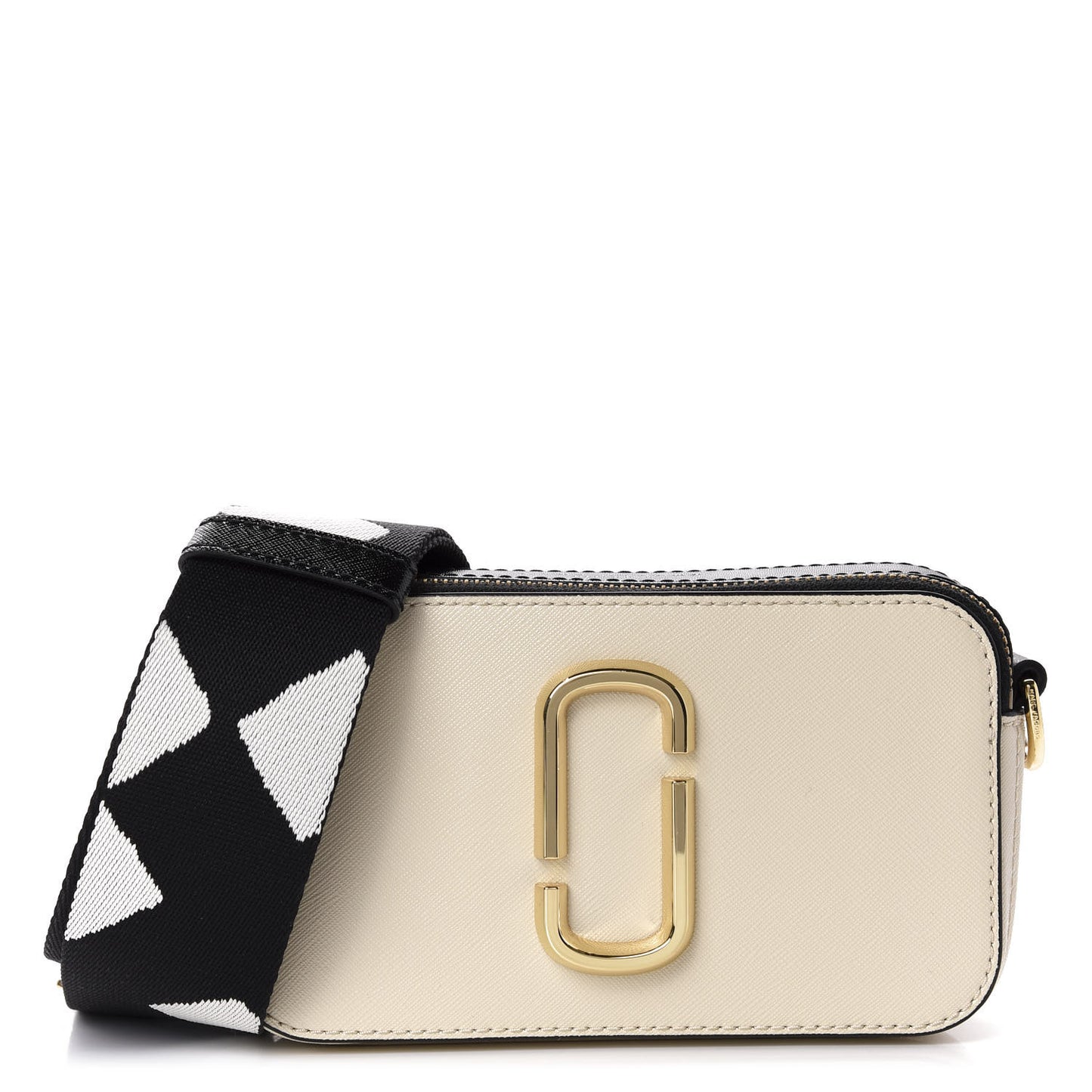 Saffiano Small Snapshot Camera Bag Cloud White Multicolor