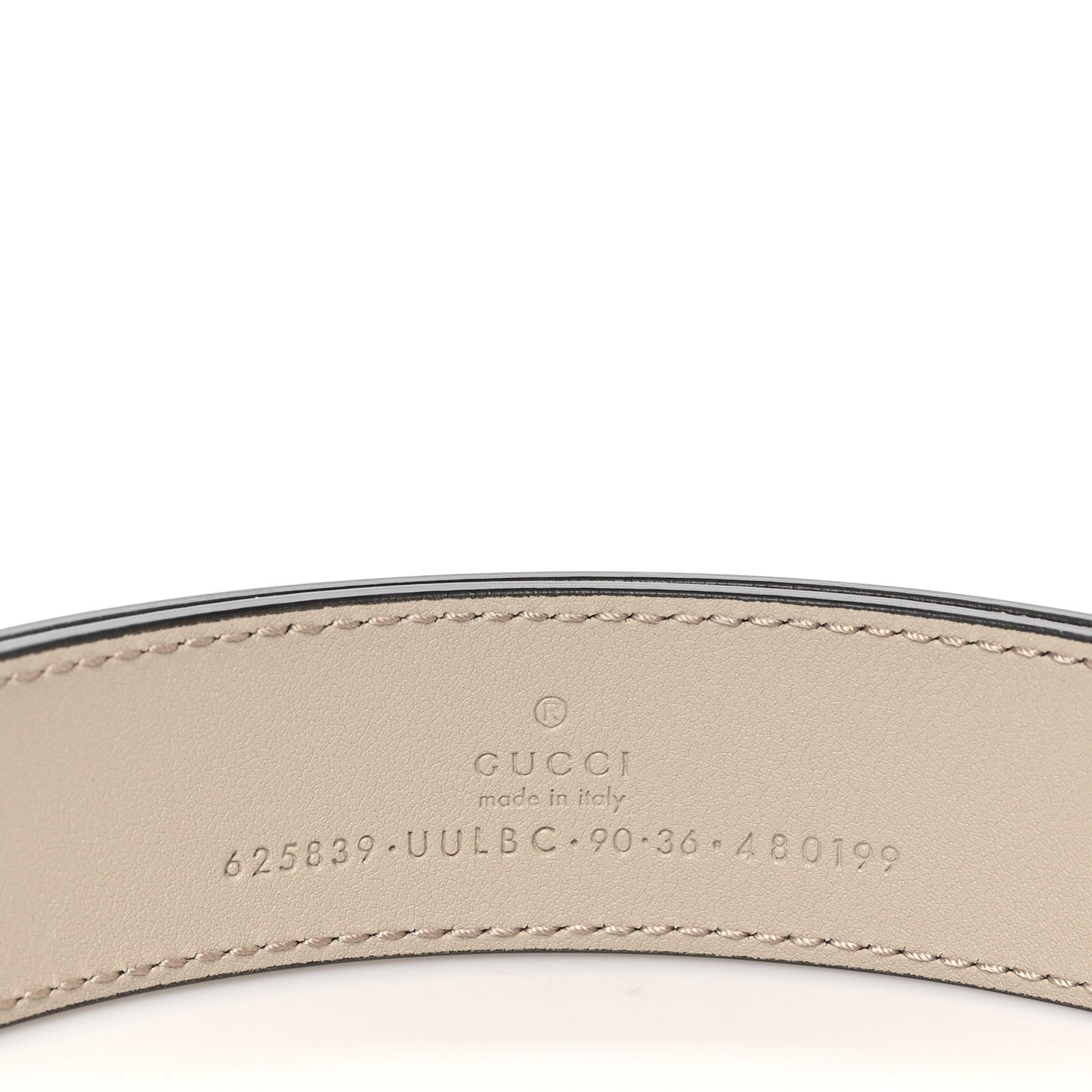 GG Supreme Monogram Calfskin Double G 30mm Belt 90 36 Beige Mystic White Oatmeal