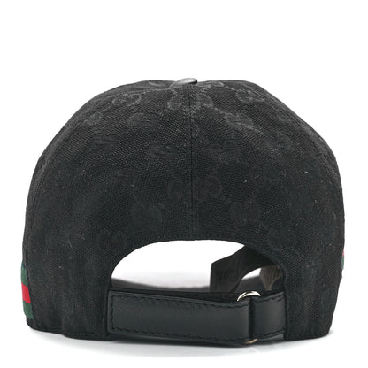 Gucci Monogram Web Baseball Hat XL Black 5 of 9