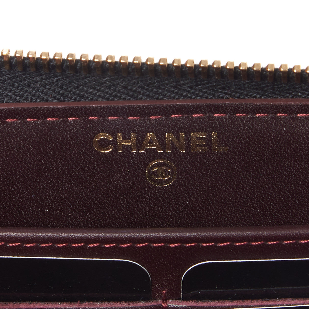 Caviar Quilted Large Gusset Zip Around Wallet Black