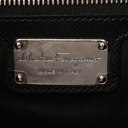 Salvatore Ferragamo Hammered Calfskin Vara Bow Chain Flap Crossbody Black 6 of 12